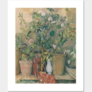 Terracotta Pots and Flowers by Paul Cezanne Posters and Art